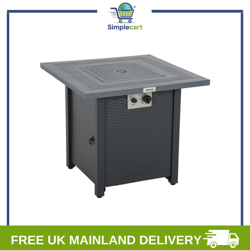 Square propane fire pit - square,