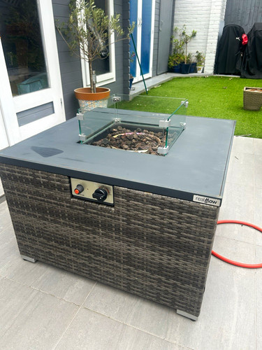 Realglow grey square wicker - grey,