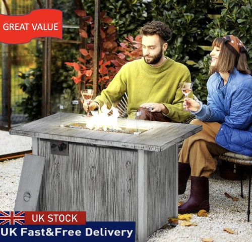 Gas fire pit table with - gas,