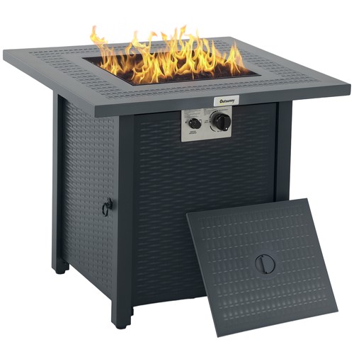 Outsunny outdoor square fire - outsunny,