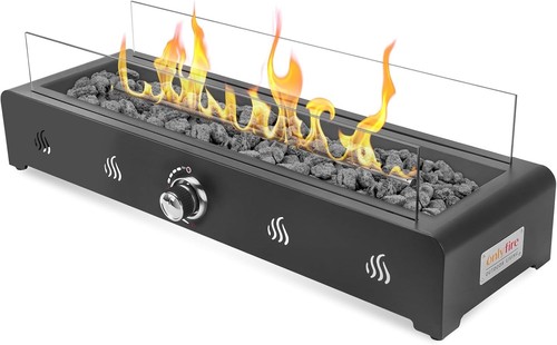 Rectangular tabletop gas fire - rectangular,