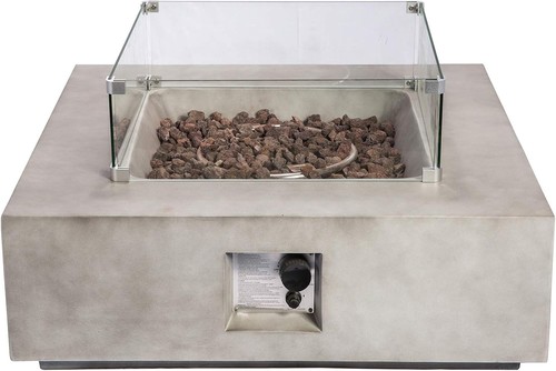 Square gas fire pit - gas, –