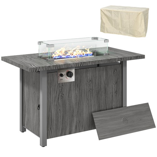 Outsunny gas fire pit - fire,
