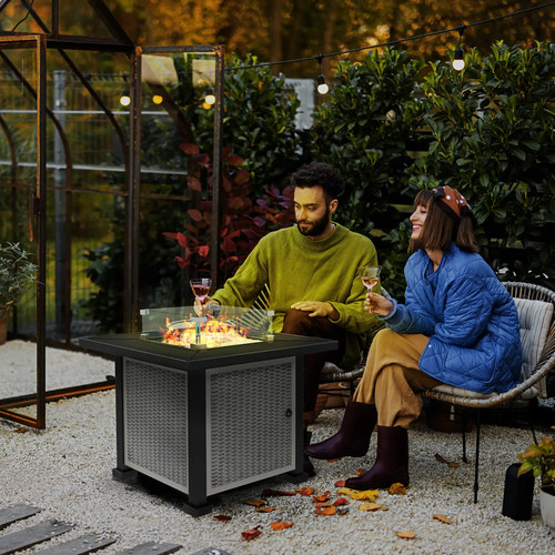 Outdoor propane gas fire - gas,