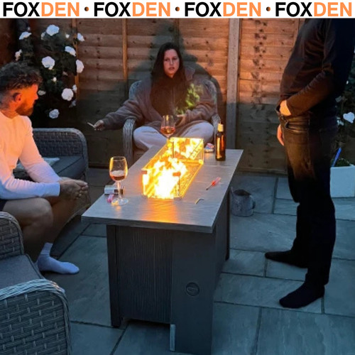Gas fire pit table with - pit, 50,000
