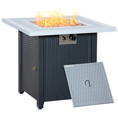 Metal outdoor fire pit table - outdoor,