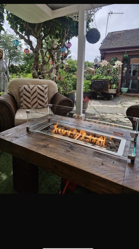 Garden gas fire pit - fire,