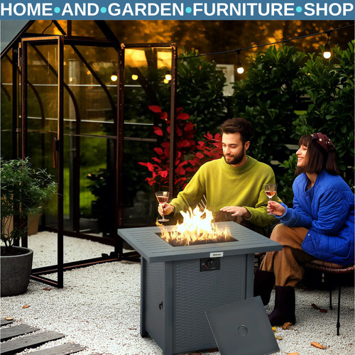 Rattan style gas fire - rattan,