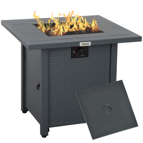 Gas fire pit - table, with
