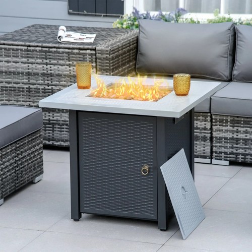 Metal outdoor fire pit table - metal,