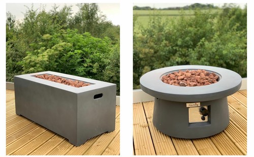 Modern fire pit table concrete - modern,
