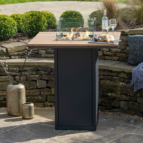 Black outdoor fire - outdoor, table