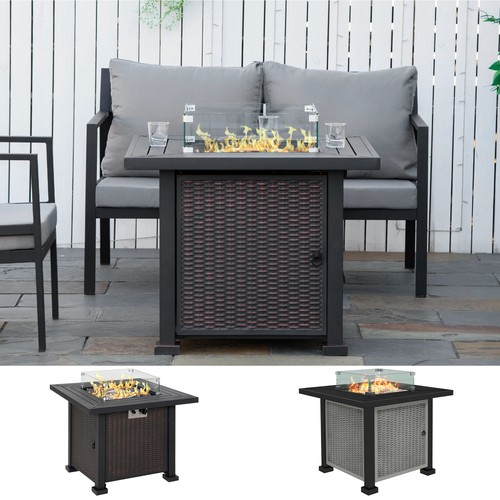 Square propane gas fire pit - gas,