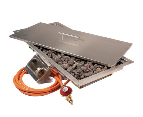 Large gas fire - gas, burner