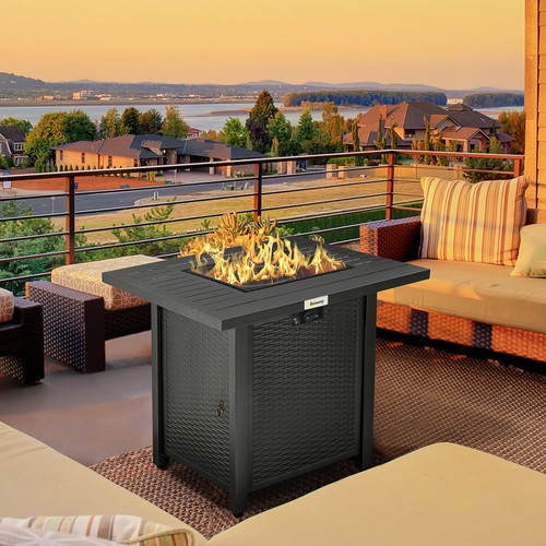 Rattan style propane - gas, fire