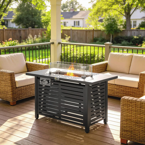 Propane gas fire pit table - gas,